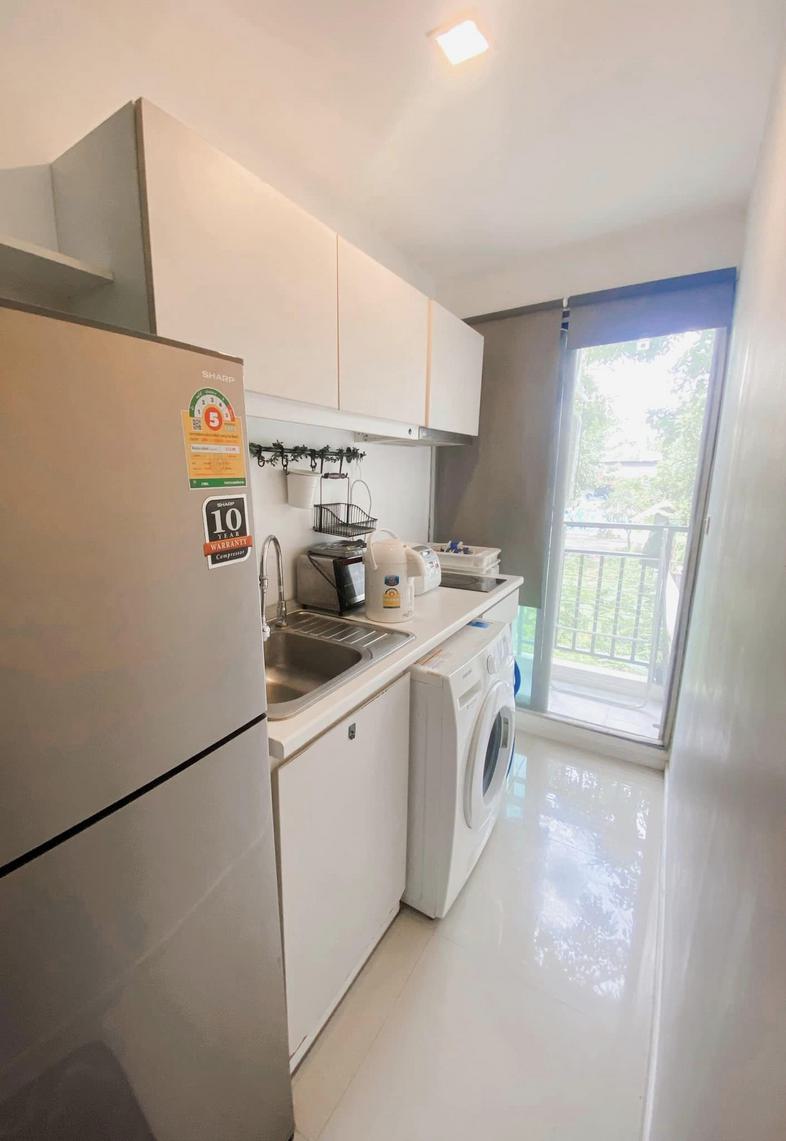 Project condo Pause sukhumvit 107 Size 1 bedroom, 1 living room, 1 bathroom, 1 kitchen with balcony. 30 sq.m. ห่างจาก BTS แ...